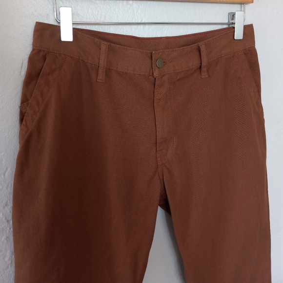 Raleigh Denim Jones Fit Cotton Canvas Pant Terracotta Brown 30"×33" - Picture 2 of 14